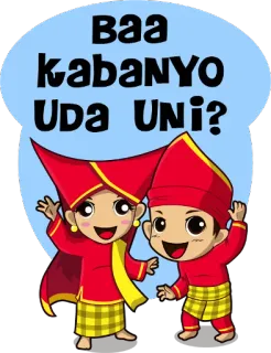 🖐 Baa kabanyo Uda Uni? budaya, tradisional, pasangan, kartun telegram sticker