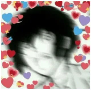 🥰 hearts, love, blurred, person telegram sticker