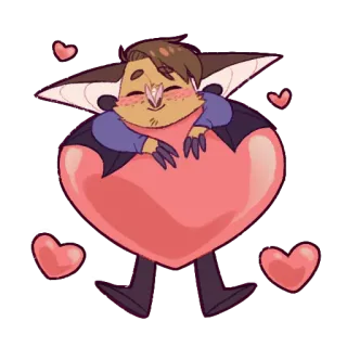 ❤️ หัวใจ, ความรัก, น่ารัก, กอด, การ์ตูน telegram sticker