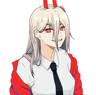 😒 Power Chainsaw Man anime, cartoon, girl, Power, Chainsaw Man telegram sticker