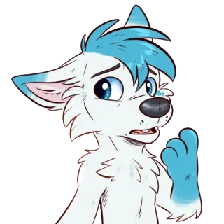 👀 퍼리, 앤쓰로, 늑대, 만화, 귀여운, 의인화, 캐릭터 telegram sticker