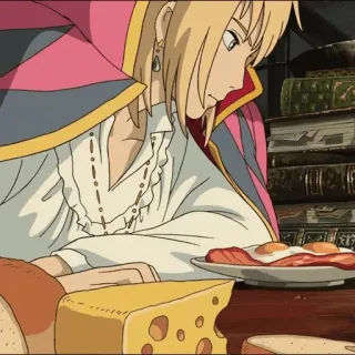 🐇 Howl Howl's Moving Castle Anime, Desayuno, Comida, El castillo ambulante, Ghibli, Studio Ghibli telegram sticker