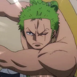 🐉 Zoro One Piece Аниме, Ван Пис, Зоро, Ророноа Зоро, Мечник, Пират, Персонаж telegram sticker