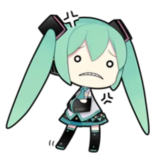 😑 Hatsune Miku Anime, Vocaloid, Hatsune Miku, Manga, Chibi telegram sticker