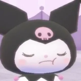 😌 Kuromi Kuromi, Sanrio, lindo, dibujos animados, anime telegram sticker