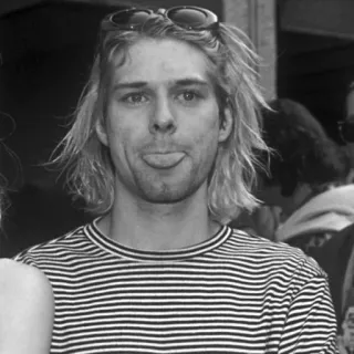 😝 Kurt Cobain เคิร์ต โคเบน, เนอร์วานา, นักดนตรี, นักร้อง, ยุค 90, กรันจ์ telegram sticker