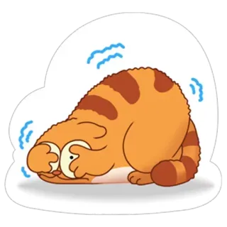 🙈 gatto, arancione, cartone animato, animale, spaventato, paura, nascondere telegram sticker