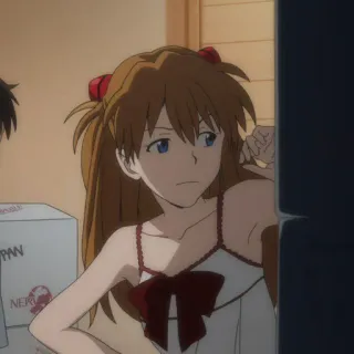 🍣 Asuka Langley Sohryu Neon Genesis Evangelion anime, girl, cartoon, Asuka, Evangelion, character, red hair telegram sticker