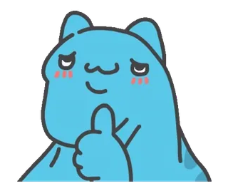 👍 Blue Cat Mimi telegram sticker
