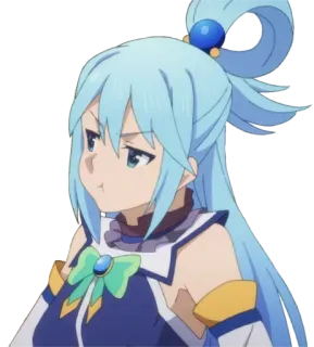😒 Aqua Konosuba Anime, Gadis, Karakter, Konosuba, Aqua telegram sticker