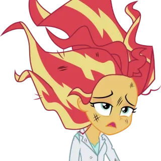 😵 Sunset Shimmer My Little Pony: Equestria Girls equestria girls, sunset shimmer, cartoon, sticker whatsapp sticker