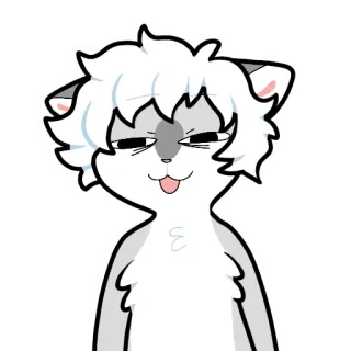 🥱 gato, anime, desenho animado, adesivo telegram sticker