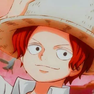 🙂 Shanks One Piece Anime, One Piece, Shanks, Słomkowy Kapelusz, Pirat telegram sticker