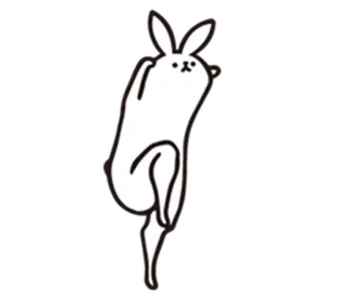 🐇 lapin, lapinou, doigt d'honneur, geste obscène, dessin animé, autocollant telegram sticker