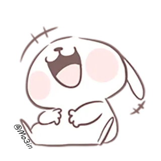 😂 Cartoon, Tier, Süß, Hase, Kawaii, Sticker telegram sticker
