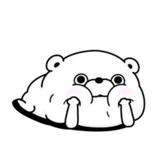 🙁 медведь, мультфильм, милый, животное, наклейка whatsapp sticker