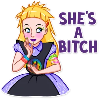 👀 SHE'S
A
BITCH Mädchen, Schlampe, beleidigend, Frau telegram sticker