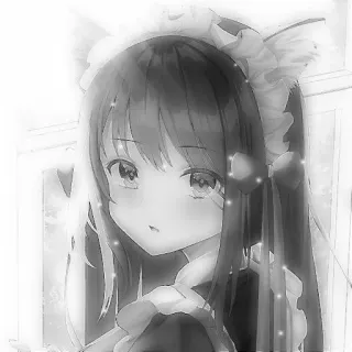 🖤 Anime, Maid, Garota, Bonita, Mangá telegram sticker