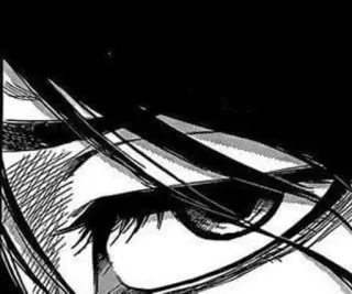 🌟 Manga, Anime, Auge, Nahaufnahme, Schwarzweiß, Zeichnung telegram sticker
