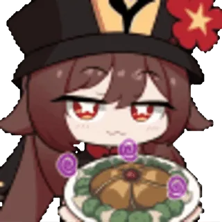 😝 Hu Tao Genshin Impact 动漫, 游戏, 原神, 胡桃, 角色, 可爱, 搞笑 telegram sticker