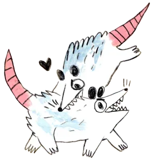 🖤 opos, szop, zwierzę, kreskówka, słodki telegram sticker