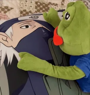 🥰 Kakashi Hatake Naruto Kakashi, Hatake, Naruto, Anime, Pepe o sapo, Pelúcia, Almofada whatsapp sticker