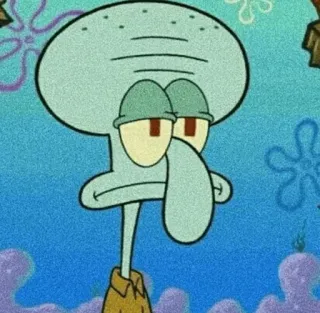 💎 Squidward Tentacles SpongeBob SquarePants squiddi, spongebob, cartone animato, personaggio, nickelodeon, umore, espressione telegram sticker