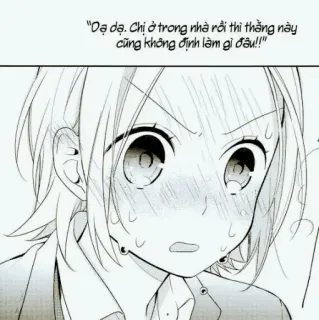 🕸 Dạ dạ. Chị ở trong nhà rồi thì thằng này
cũng không định làm gì đâu!! Manga, Anime, Cómic, Vietnamita, Personaje telegram sticker