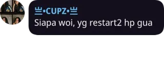 🤔 Siapa woi, yg restart2 hp gua telegram sticker