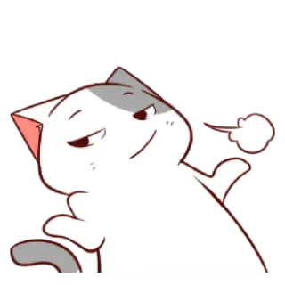 🤷 cat, smug, cute, animal, white telegram sticker