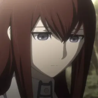 ⚙️ Makise Kurisu Steins;Gate Anime, Personagem, Feminino, Steins Gate, Makise Kurisu whatsapp sticker