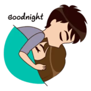 😴 Cöckfighter pareja, abrazo, amor, dibujos animados telegram sticker