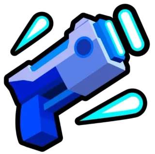 💫 broń, niebieski, kreskówka, pistolet zabawka, pistolet na wodę, broń palna whatsapp sticker
