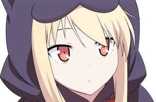 🐱 anime, dziewczyna, słodkie, bluza z kapturem, manga, kreskówka telegram sticker