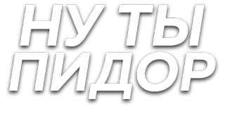 😒 НУ ТЫ
ПИДОР insult, slur, russian, offensive, rude telegram sticker