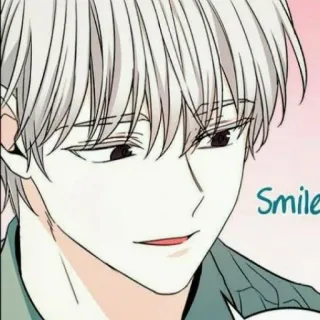 🍚 Smile senyum, bahagia, ceria, anime, manga, pria telegram sticker