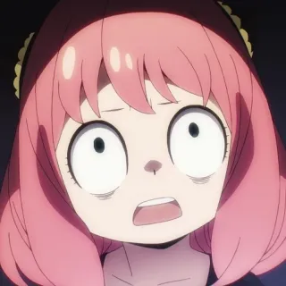 😨 Anya Forger Spy x Family Anime, Spy x Family, Anya Forger, Cartoon, Lustig, Besorgt, Verängstigt, Schockiert whatsapp sticker
