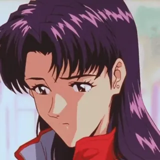 🌸 Misato Katsuragi Neon Genesis Evangelion anime, misato, evangelion, nerv whatsapp sticker