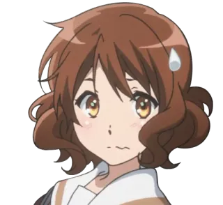 😓 Anime, Mädchen, Cartoon, verlegen, Schweißperle telegram sticker