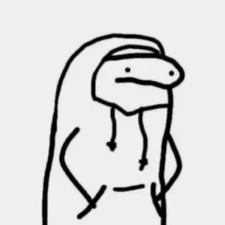 😐 stick figure, cartoon, hoodie, minimalist, simple telegram sticker