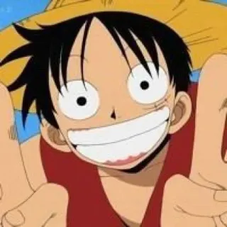 ✌️ Monkey D. Luffy One Piece Anime, One Piece, Monkey D. Luffy, Luffy, Strohhut, Cartoon telegram sticker