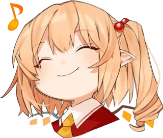 😊 anime, cartoon, cute, elf, music telegram sticker