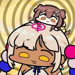 😵‍💫 Anime, Chibi, Lucu, Kawaii, Anjing, Karakter telegram sticker