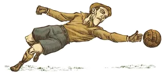 😅 soccer, goalkeeper, athlete, sport, illustration telegram sticker