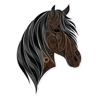 🐎 horse, animal, sticker, equine, art, decorative telegram sticker