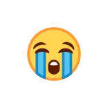 😭 emoji, crying, sad, tears, face telegram sticker