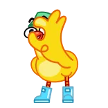 👌 chick, bird, character, animation, sticker, animal, cartoon telegram sticker