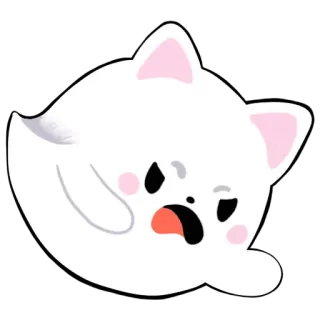 😡 cat, ghost, cute, sticker, cartoon, animal telegram sticker