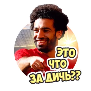 ❓ Mohamed Salah ЭТО ЧТО ЗА ДИЧЬ?? football, joueur, sport, célébrité telegram sticker