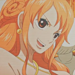 🧡 Nami One Piece 애니메이션, 원피스, 나미, 캐릭터, 만화, 해적 telegram sticker
